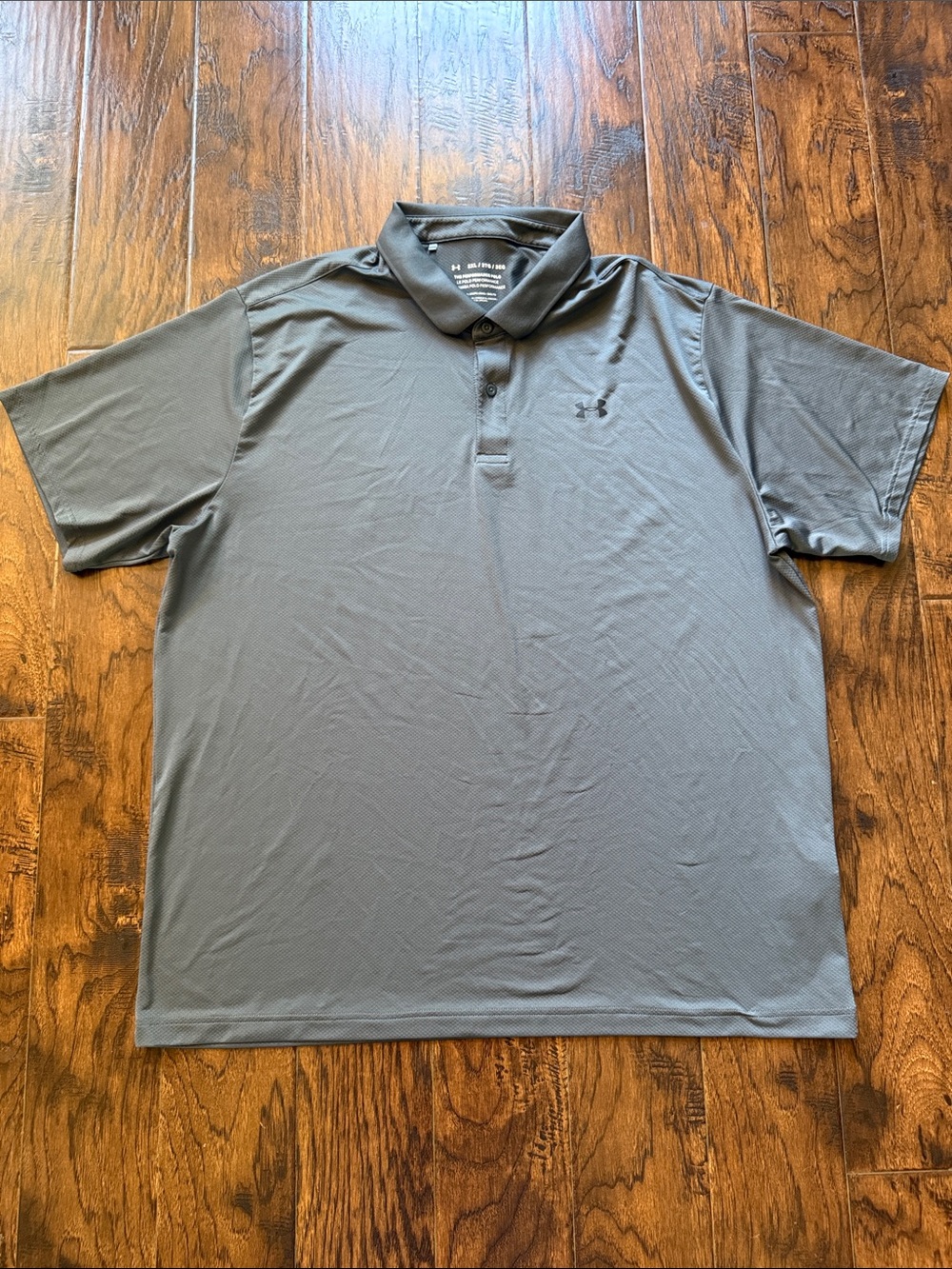 Under Armour Men’s Gray Polo Performance Shirt, XXXL